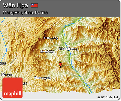 Physical 3D Map of Wān Hpa