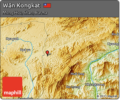 Physical 3D Map of Wān Kongkat
