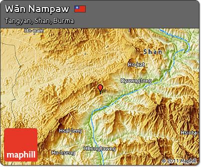 Physical 3D Map of Wān Nampaw