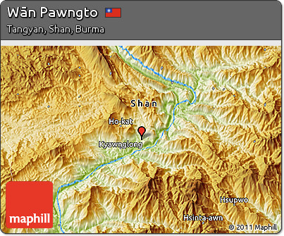 Physical 3D Map of Wān Pawngto