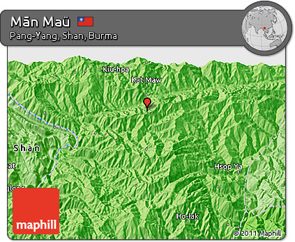 Political 3D Map of Mān Maü