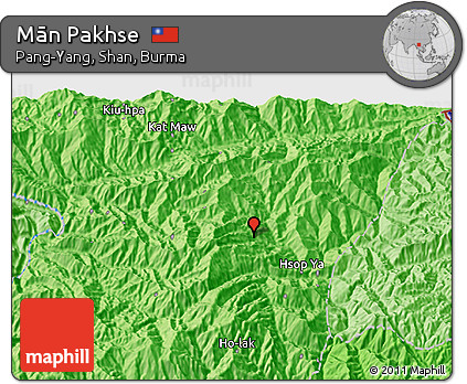 Political 3D Map of Mān Pakhse