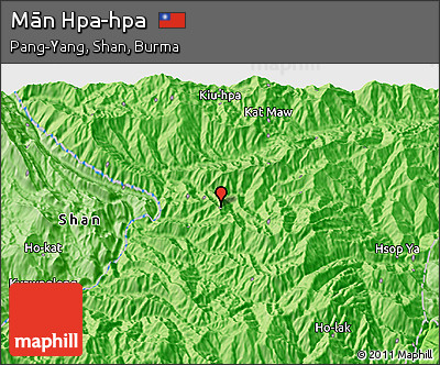 Political 3D Map of Mān Hpa-hpa