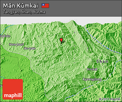 Political 3D Map of Mān Kūmkai