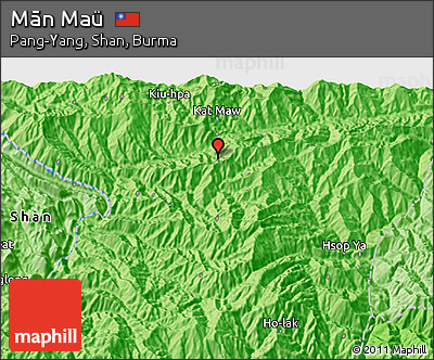 Political 3D Map of Mān Maü