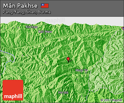 Political 3D Map of Mān Pakhse