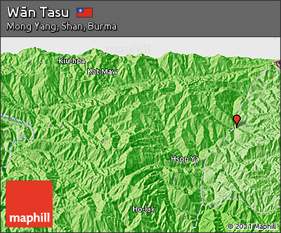 Political 3D Map of Wān Tasu