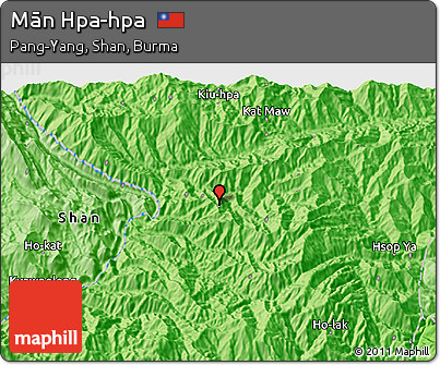 Political 3D Map of Mān Hpa-hpa