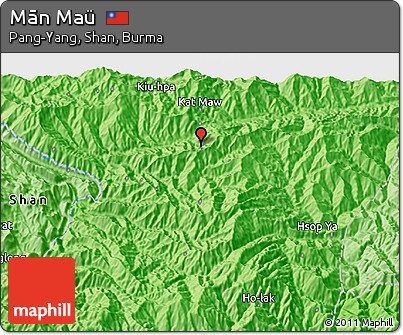 Political 3D Map of Mān Maü