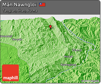 Political 3D Map of Mān Nawngloi