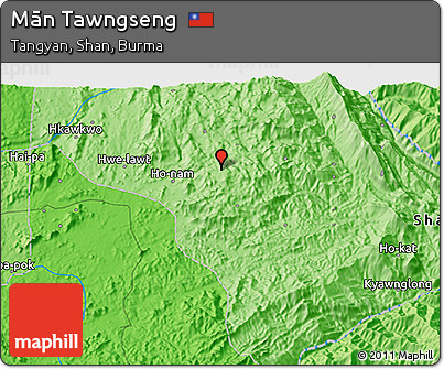 Political 3D Map of Mān Tawngseng