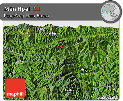 Satellite 3D Map of Mān Hpai