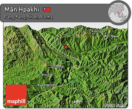 Satellite 3D Map of Mān Hpakhi