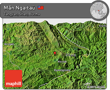 Satellite 3D Map of Mān Nga-taü