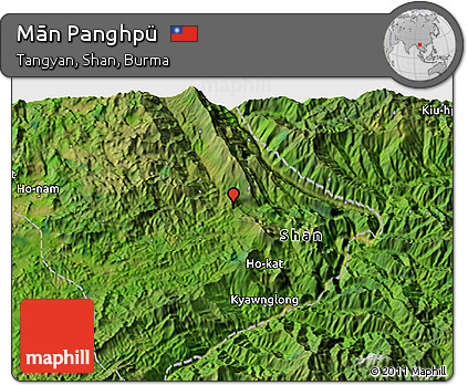 Satellite 3D Map of Mān Panghpü