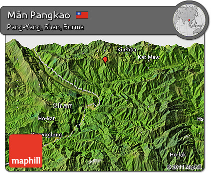 Satellite 3D Map of Mān Pangkao