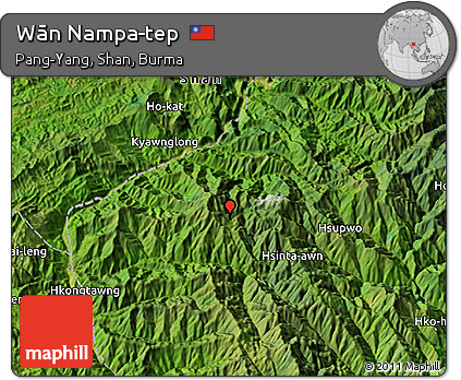 Satellite 3D Map of Wān Nampa-tep