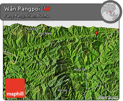 Satellite 3D Map of Wān Pangpoi