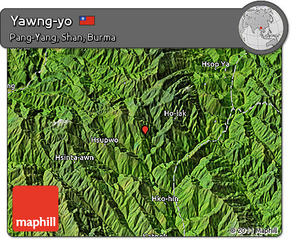 Satellite 3D Map of Yawng-yo