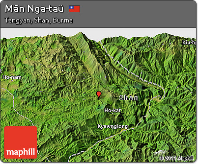 Satellite 3D Map of Mān Nga-taü