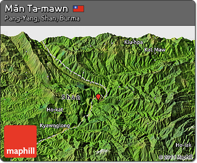 Satellite 3D Map of Mān Ta-mawn