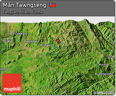 Satellite 3D Map of Mān Tawngseng