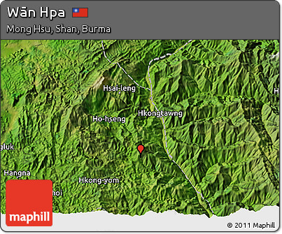 Satellite 3D Map of Wān Hpa