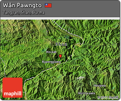 Satellite 3D Map of Wān Pawngto