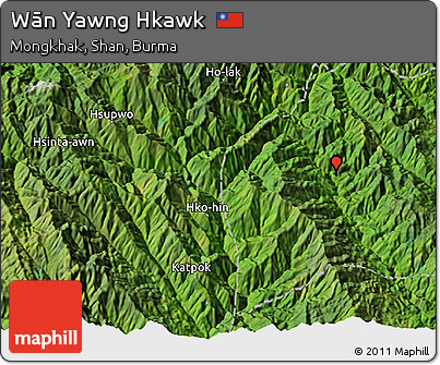 Satellite 3D Map of Wān Yawng Hkawk