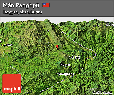 Satellite 3D Map of Mān Panghpü