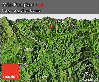 Satellite 3D Map of Mān Pangkao