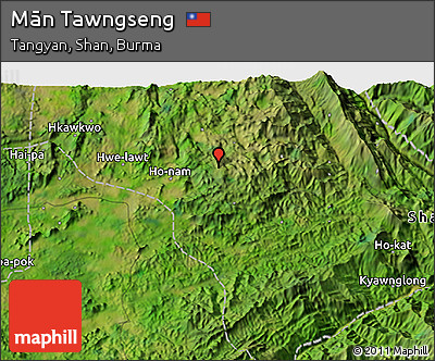 Satellite 3D Map of Mān Tawngseng