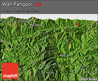 Satellite 3D Map of Wān Pangpoi