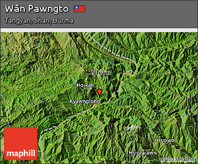 Satellite 3D Map of Wān Pawngto