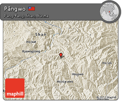 Shaded Relief 3D Map of Pāngwo