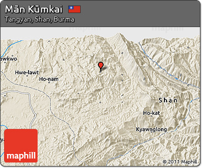 Shaded Relief 3D Map of Mān Kūmkai