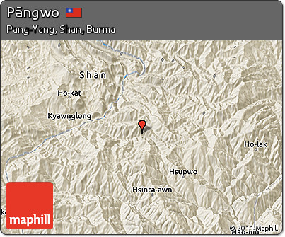Shaded Relief 3D Map of Pāngwo