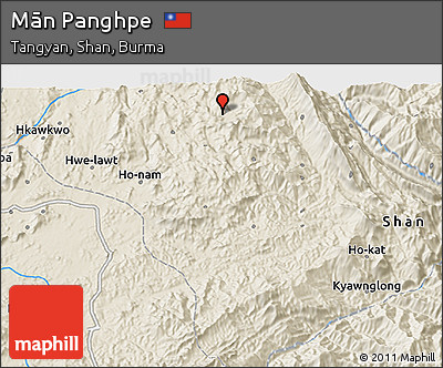 Shaded Relief 3D Map of Mān Panghpe