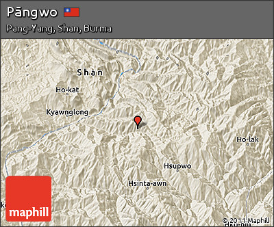 Shaded Relief 3D Map of Pāngwo