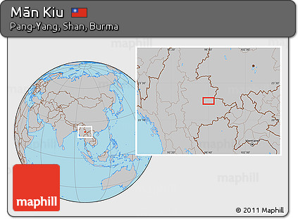 Gray Location Map of Mān Kiu
