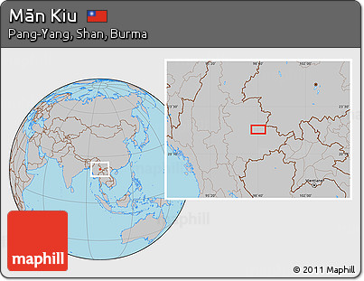 Gray Location Map of Mān Kiu