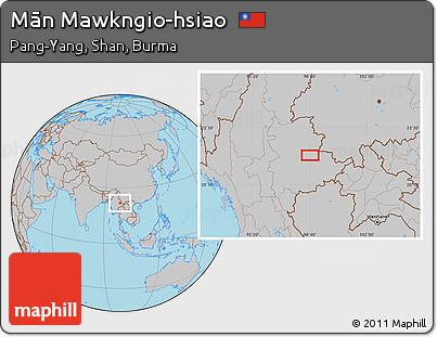 Gray Location Map of Mān Mawkngio-hsiao