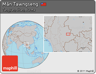 Gray Location Map of Mān Tawngseng