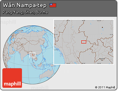 Gray Location Map of Wān Nampa-tep