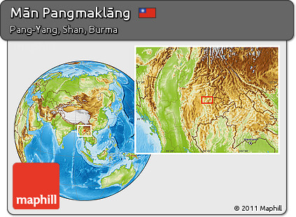 Physical Location Map of Mān Pangmaklāng
