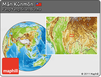 Physical Location Map of Mān Kūnmōn