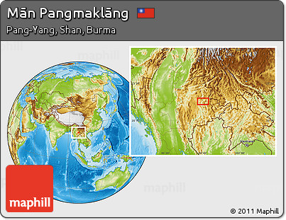 Physical Location Map of Mān Pangmaklāng