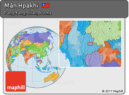 Political Location Map of Mān Hpakhi