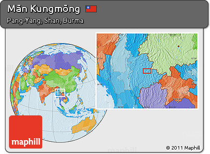 Political Location Map of Mān Kungmōng