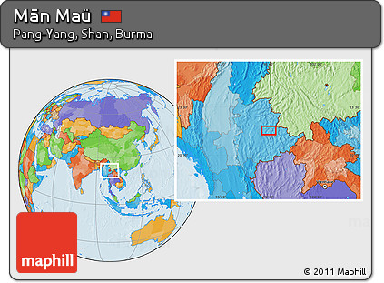 Political Location Map of Mān Maü